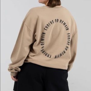 ‘evolve or remain’ Mayfair Group crewneck